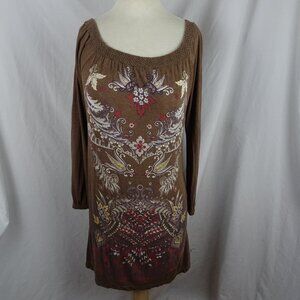 Y2K M. Rena Women Brown Top Size One Size